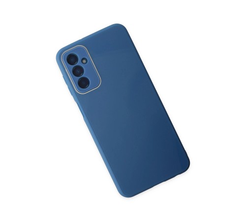 Samsung Galaxy M23 Kılıf Glass Kapak - Mavi Samsung Galaxy M23 Kılıf Glass Kapak - Mavi