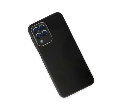Samsung Galaxy M33 Kılıf Glass Kapak - Siyah Samsung Galaxy M33 Kılıf Glass Kapak - Siyah