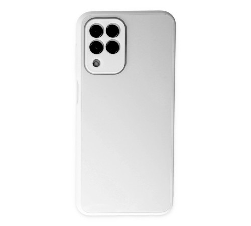 Samsung Galaxy M33 Kılıf Glass Kapak - Beyaz Samsung Galaxy M33 Kılıf Glass Kapak - Beyaz