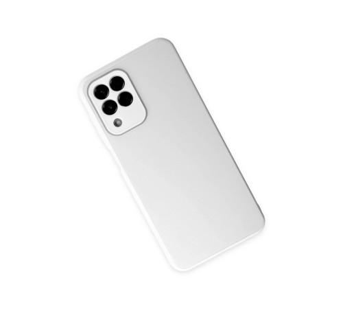 Samsung Galaxy M33 Kılıf Glass Kapak - Beyaz Samsung Galaxy M33 Kılıf Glass Kapak - Beyaz