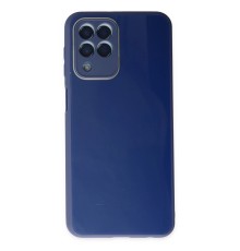 Samsung Galaxy M33 Kılıf Glass Kapak - Lacivert