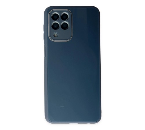 Samsung Galaxy M33 Kılıf Glass Kapak - Mavi Samsung Galaxy M33 Kılıf Glass Kapak - Mavi