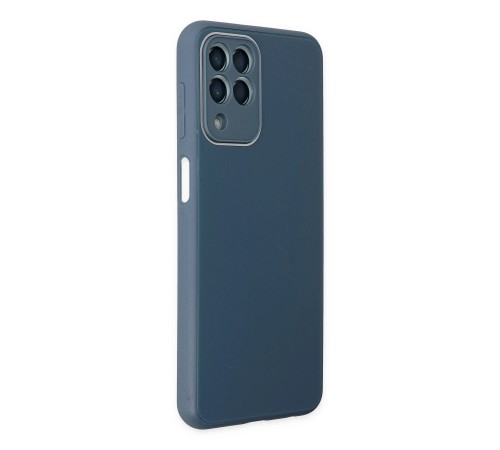 Samsung Galaxy M33 Kılıf Glass Kapak - Mavi Samsung Galaxy M33 Kılıf Glass Kapak - Mavi