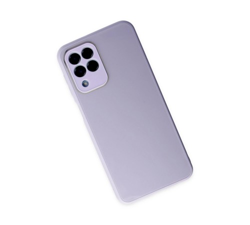 Samsung Galaxy M33 Kılıf Glass Kapak - Lila Samsung Galaxy M33 Kılıf Glass Kapak - Lila