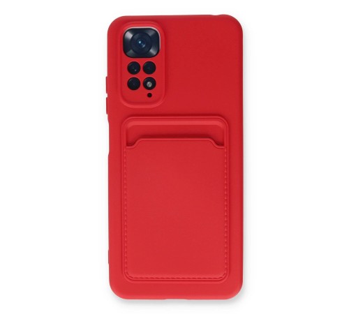 Xiaomi Redmi Note 11S Kılıf Kelvin Kartvizitli Silikon - Kırmızı