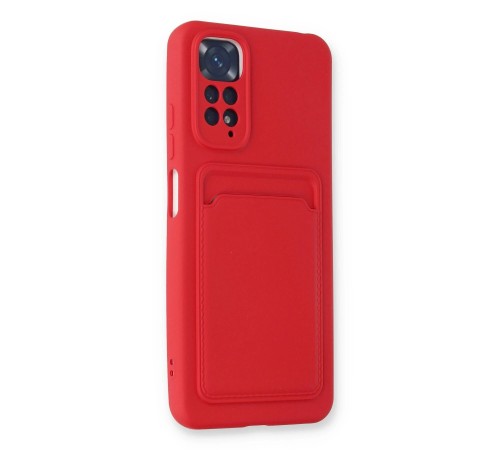 Xiaomi Redmi Note 11S Kılıf Kelvin Kartvizitli Silikon - Kırmızı