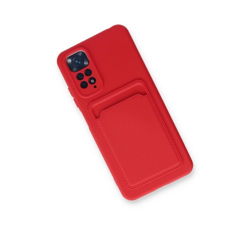 Xiaomi Redmi Note 11S Kılıf Kelvin Kartvizitli Silikon - Kırmızı
