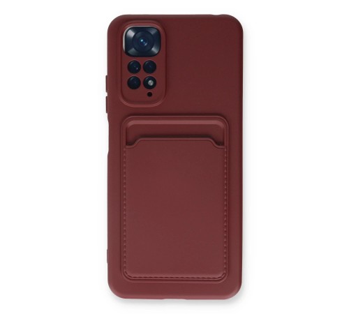 Xiaomi Redmi Note 11S Kılıf Kelvin Kartvizitli Silikon - Bordo Xiaomi Redmi Note 11S Kılıf Kelvin Kartvizitli Silikon - Bordo