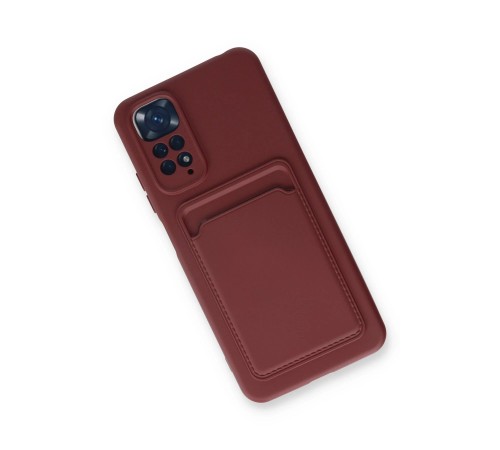 Xiaomi Redmi Note 11S Kılıf Kelvin Kartvizitli Silikon - Bordo Xiaomi Redmi Note 11S Kılıf Kelvin Kartvizitli Silikon - Bordo