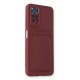 Xiaomi Redmi Note 11S Kılıf Kelvin Kartvizitli Silikon - Bordo