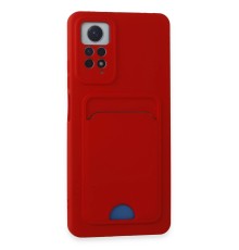 Xiaomi Redmi Note 11 Pro Kılıf Kelvin Kartvizitli Silikon - Kırmızı
