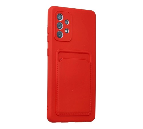Samsung Galaxy A13 4G Kılıf Kelvin Kartvizitli Silikon - Kırmızı Samsung Galaxy A13 4G Kılıf Kelvin Kartvizitli Silikon - Kırmızı