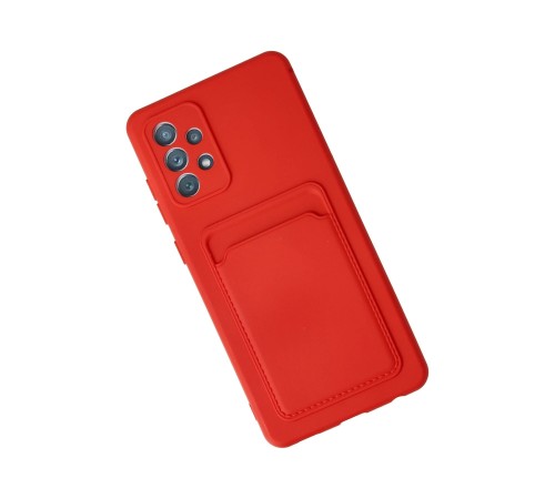Samsung Galaxy A13 4G Kılıf Kelvin Kartvizitli Silikon - Kırmızı Samsung Galaxy A13 4G Kılıf Kelvin Kartvizitli Silikon - Kırmızı