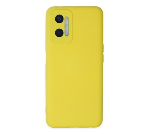 Oppo A96 Kılıf Nano içi Kadife Silikon - Sarı Oppo A96 Kılıf Nano içi Kadife Silikon - Sarı