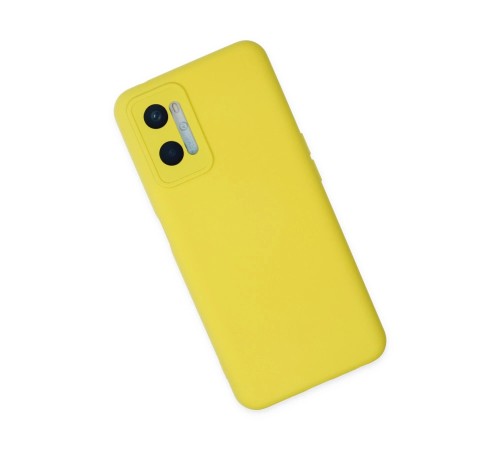 Oppo A96 Kılıf Nano içi Kadife Silikon - Sarı Oppo A96 Kılıf Nano içi Kadife Silikon - Sarı