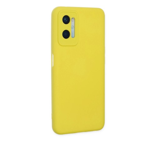 Oppo A96 Kılıf Nano içi Kadife Silikon - Sarı Oppo A96 Kılıf Nano içi Kadife Silikon - Sarı