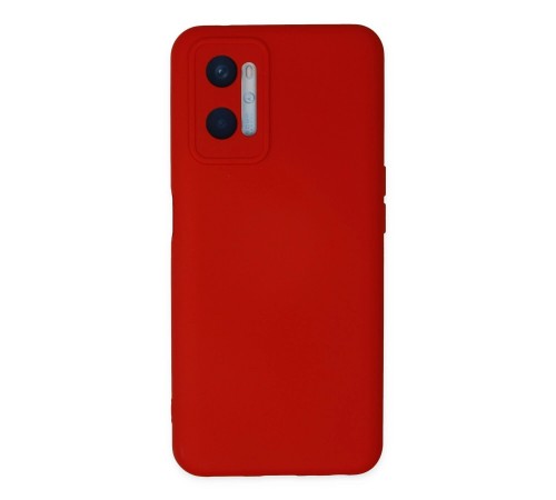 Oppo A96 Kılıf Nano içi Kadife Silikon - Kırmızı