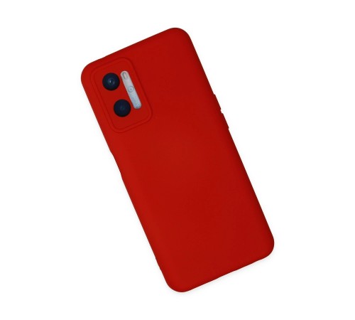 Oppo A96 Kılıf Nano içi Kadife Silikon - Kırmızı