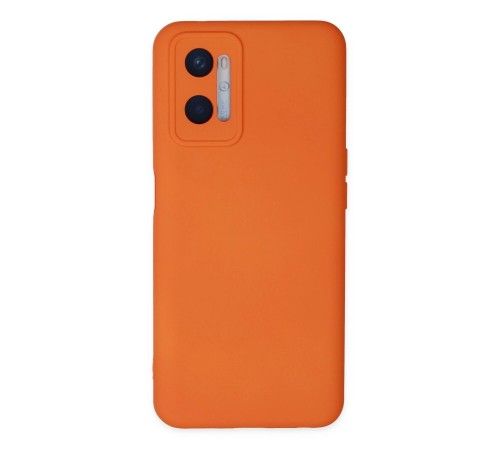 Oppo A96 Kılıf Nano içi Kadife Silikon - Turuncu Oppo A96 Kılıf Nano içi Kadife Silikon - Turuncu