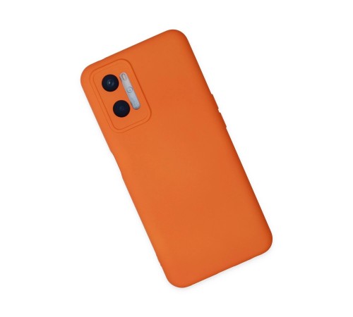 Oppo A96 Kılıf Nano içi Kadife Silikon - Turuncu Oppo A96 Kılıf Nano içi Kadife Silikon - Turuncu