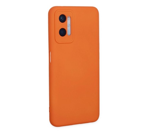 Oppo A96 Kılıf Nano içi Kadife Silikon - Turuncu Oppo A96 Kılıf Nano içi Kadife Silikon - Turuncu