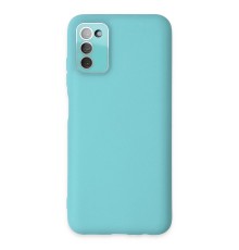 Samsung Galaxy A03S Kılıf Lansman Glass Kapak - Turkuaz