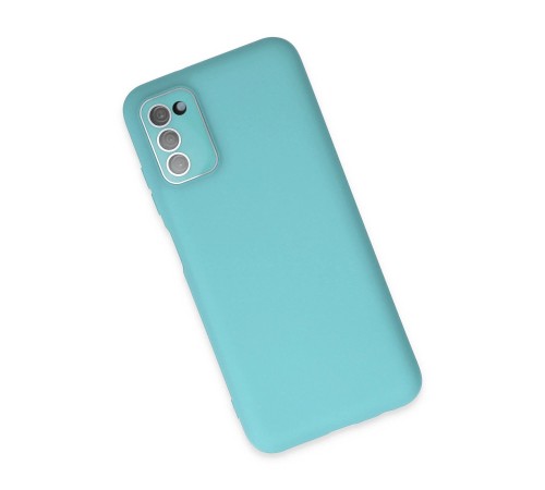 Samsung Galaxy A03S Kılıf Lansman Glass Kapak - Turkuaz