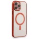 iPhone 13 Pro Max Kılıf Magneticsafe Lazer Silikon - Kırmızı
