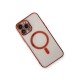 iPhone 13 Pro Max Kılıf Magneticsafe Lazer Silikon - Kırmızı