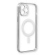 iPhone 12 Pro Kılıf Magneticsafe Lazer Silikon - Gümüş