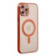 iPhone 12 Pro Kılıf Magneticsafe Lazer Silikon - Kırmızı