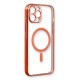 iPhone 12 Pro Kılıf Magneticsafe Lazer Silikon - Kırmızı