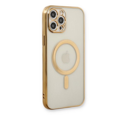 iPhone 12 Pro Kılıf Magneticsafe Lazer Silikon - Gold iPhone 12 Pro Kılıf Magneticsafe Lazer Silikon - Gold