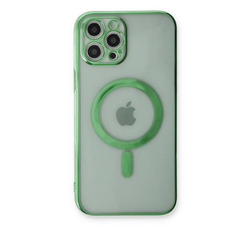 iPhone 12 Pro Kılıf Magneticsafe Lazer Silikon - Haki Yeşil iPhone 12 Pro Kılıf Magneticsafe Lazer Silikon - Haki Yeşil
