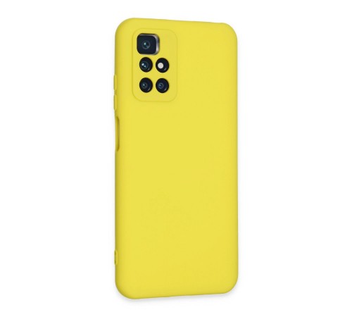 Xiaomi Redmi 10 2022 Kılıf Nano içi Kadife Silikon - Sarı Xiaomi Redmi 10 2022 Kılıf Nano içi Kadife Silikon - Sarı