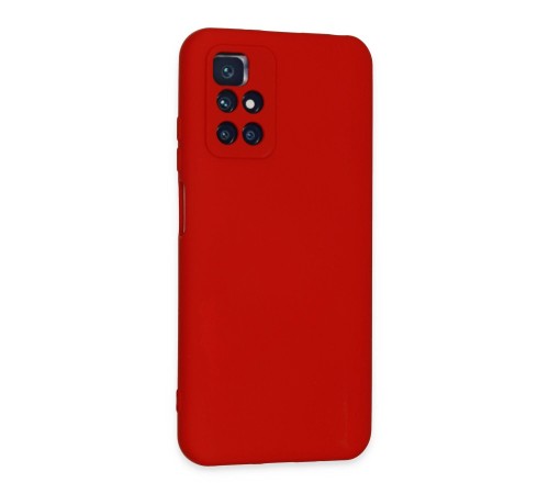 Xiaomi Redmi 10 2022 Kılıf Nano içi Kadife Silikon - Kırmızı Xiaomi Redmi 10 2022 Kılıf Nano içi Kadife Silikon - Kırmızı