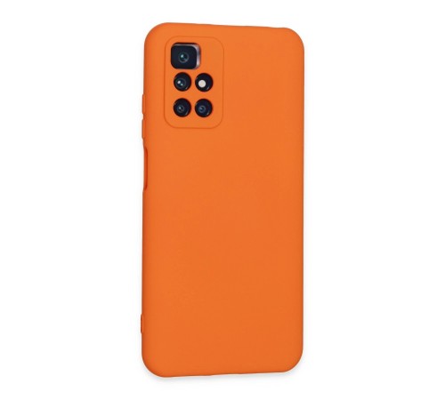 Xiaomi Redmi 10 2022 Kılıf Nano içi Kadife Silikon - Turuncu Xiaomi Redmi 10 2022 Kılıf Nano içi Kadife Silikon - Turuncu