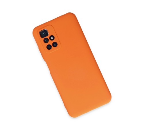 Xiaomi Redmi 10 2022 Kılıf Nano içi Kadife Silikon - Turuncu Xiaomi Redmi 10 2022 Kılıf Nano içi Kadife Silikon - Turuncu