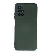 Xiaomi Redmi 10 2022 Kılıf Nano içi Kadife Silikon - Koyu Yeşil