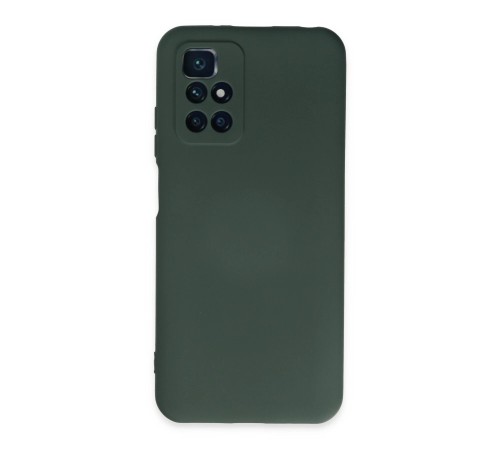 Xiaomi Redmi 10 2022 Kılıf Nano içi Kadife Silikon - Koyu Yeşil Xiaomi Redmi 10 2022 Kılıf Nano içi Kadife Silikon - Koyu Yeşil