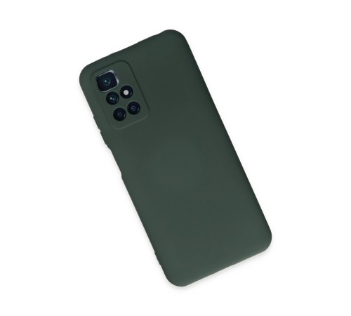 Xiaomi Redmi 10 2022 Kılıf Nano içi Kadife Silikon - Koyu Yeşil Xiaomi Redmi 10 2022 Kılıf Nano içi Kadife Silikon - Koyu Yeşil