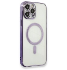 iPhone 13 Pro Kılıf Magneticsafe Lazer Silikon - Mor