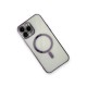 iPhone 13 Pro Max Kılıf Magneticsafe Lazer Silikon - Mor