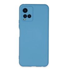 Vivo Y21S Kılıf Nano içi Kadife Silikon - Mavi