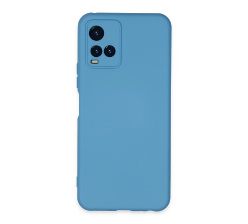 Vivo Y21S Kılıf Nano içi Kadife Silikon - Mavi Vivo Y21S Kılıf Nano içi Kadife Silikon - Mavi