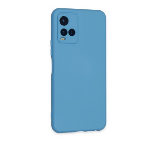Vivo Y21S Kılıf Nano içi Kadife Silikon - Mavi Vivo Y21S Kılıf Nano içi Kadife Silikon - Mavi