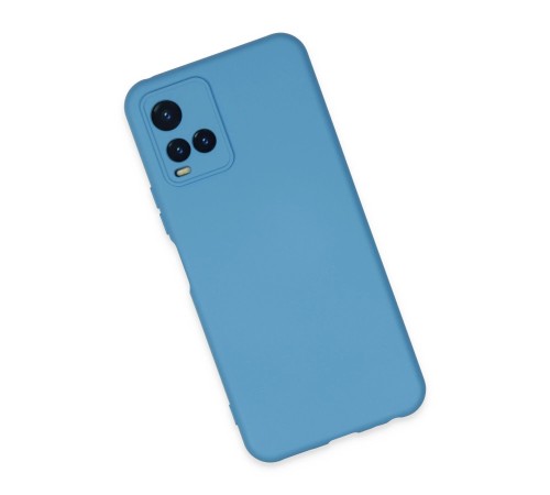 Vivo Y21S Kılıf Nano içi Kadife Silikon - Mavi Vivo Y21S Kılıf Nano içi Kadife Silikon - Mavi