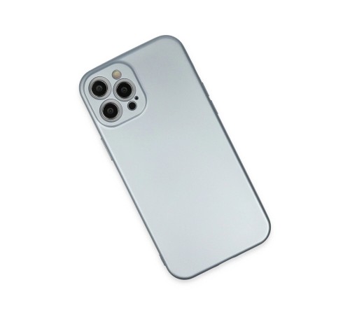 iPhone 12 Pro Max Kılıf Nano içi Kadife Silikon - Sky Blue iPhone 12 Pro Max Kılıf Nano içi Kadife Silikon - Sky Blue