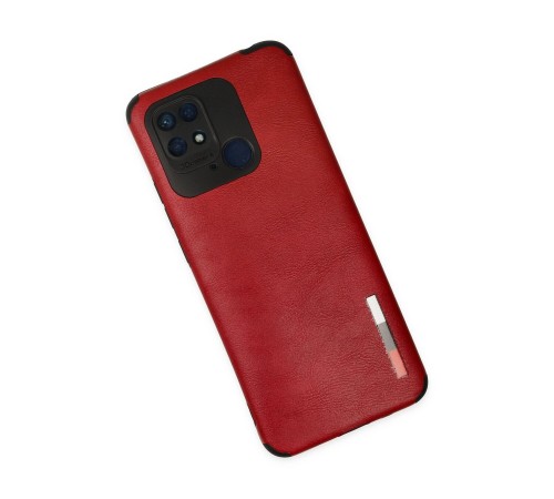 Xiaomi Redmi 10C Kılıf Loop Deri Silikon - Kırmızı