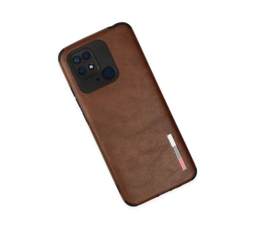 Xiaomi Redmi 10C Kılıf Loop Deri Silikon - Kahverengi